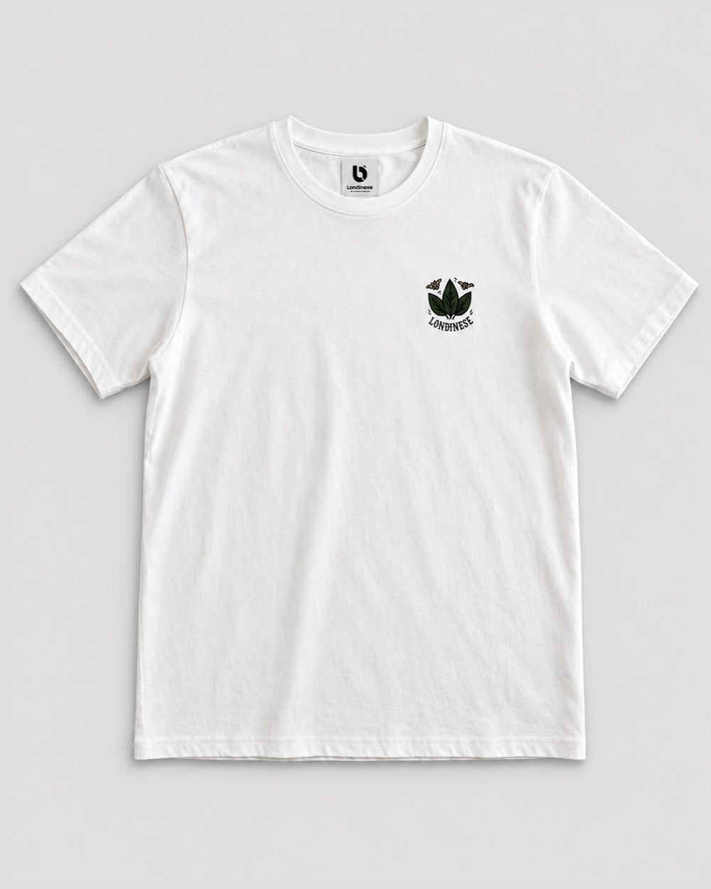 Londinese Afterparty, t-shirt avorio (Ivory) con stampe skateboarding davanti e dietro, vista frontale