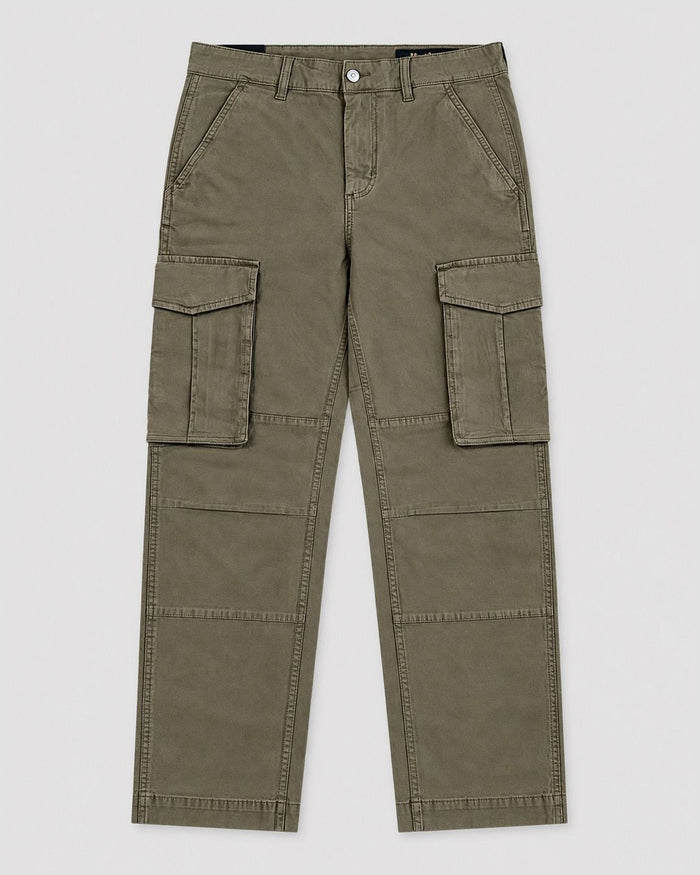 Londinese Aviator Cargo, pantalone cargo verde militare (Army) con tasche laterali ampie, vista frontale