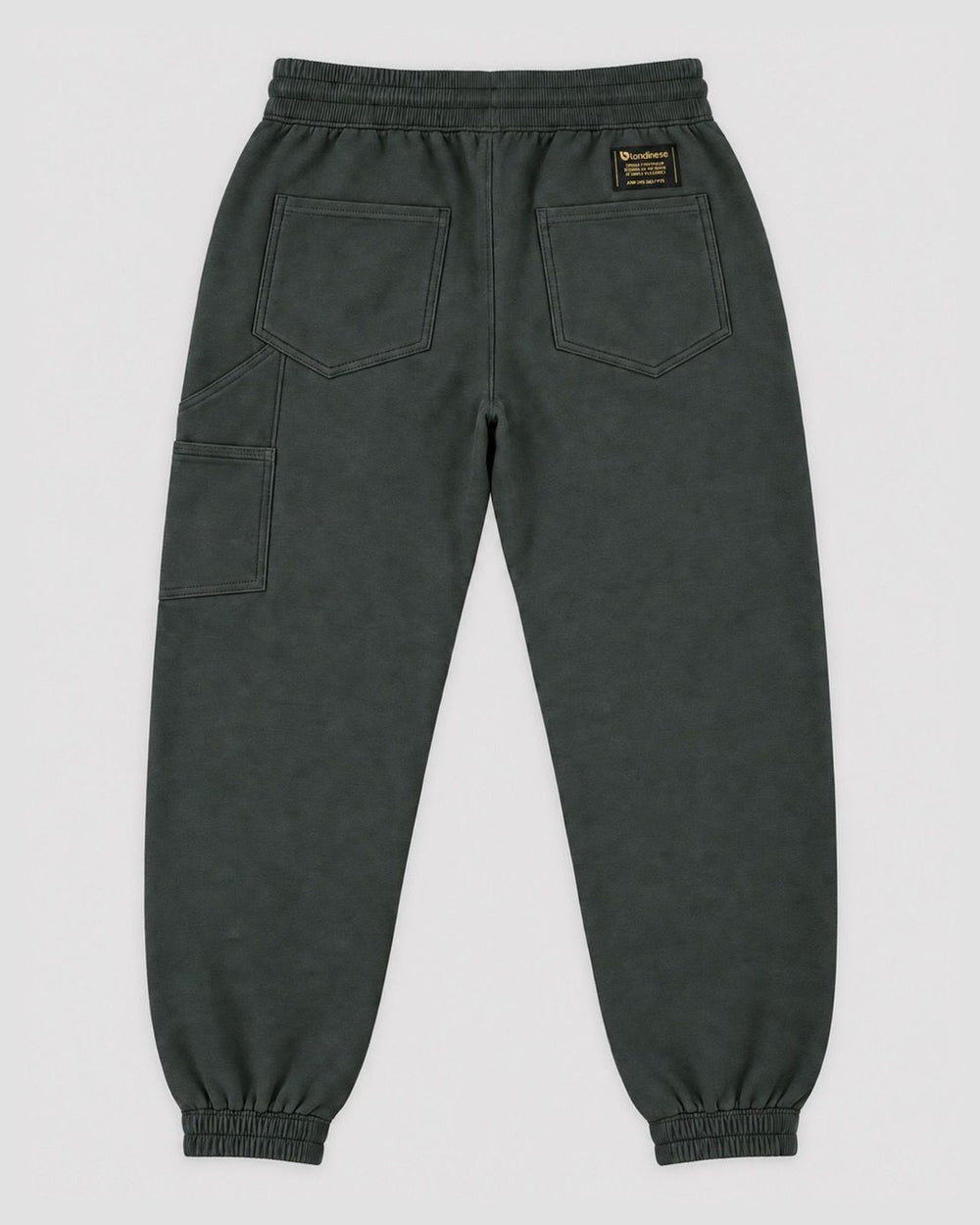 Londinese Chester Pant, pantalone in felpa verde scuro (Hunter) della linea Chester, vista posteriore