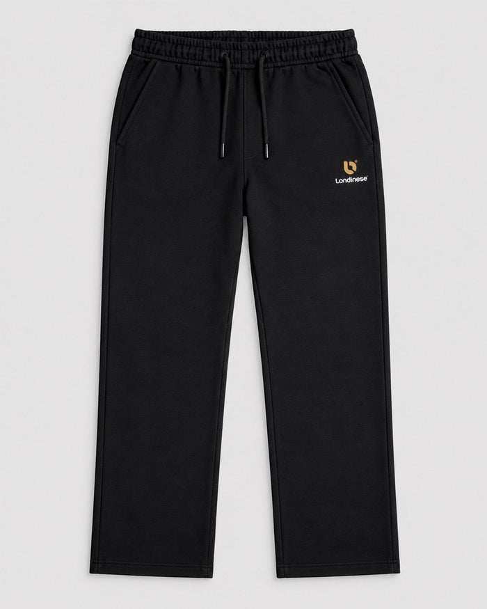 Londinese Falcon Pant, pantalone in felpa nero (Black) della linea Icons con logo Londinese, vista frontale