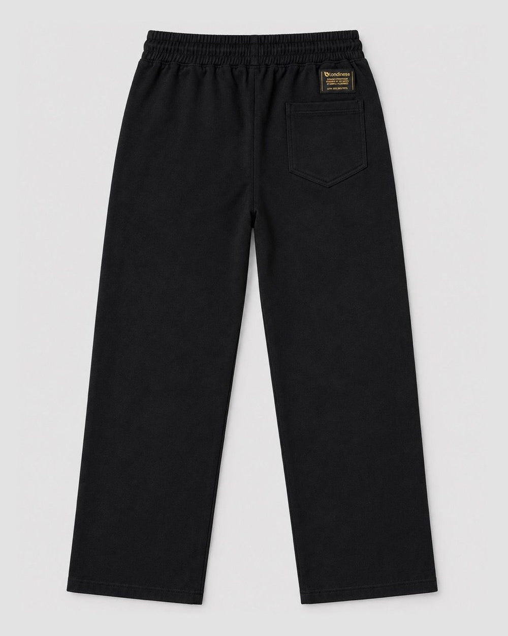 Londinese Falcon Pant, pantalone in felpa nero (Black) della linea Icons con logo Londinese, vista posteriore