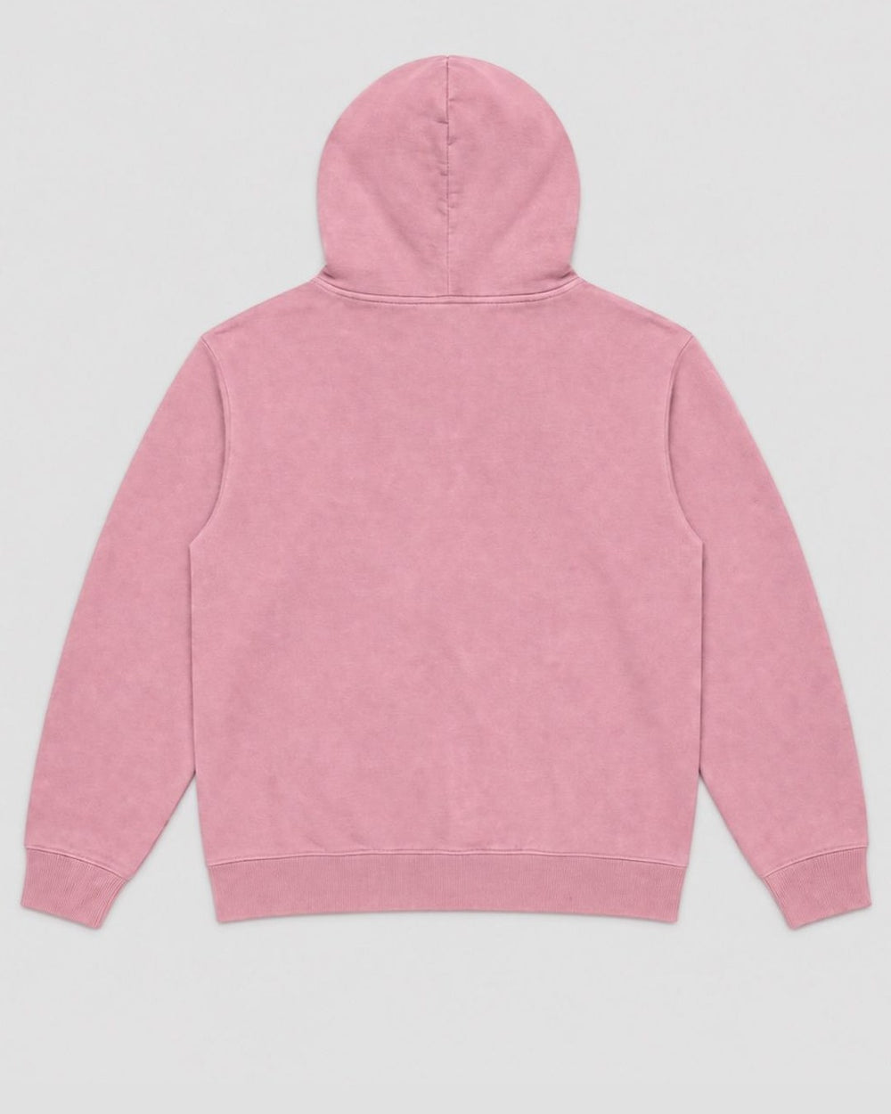 Londinese Invincible, felpa con cappuccio rosa (Pink Dusty) con tasca a marsupio e lavaggio acid wash, vista posteriore