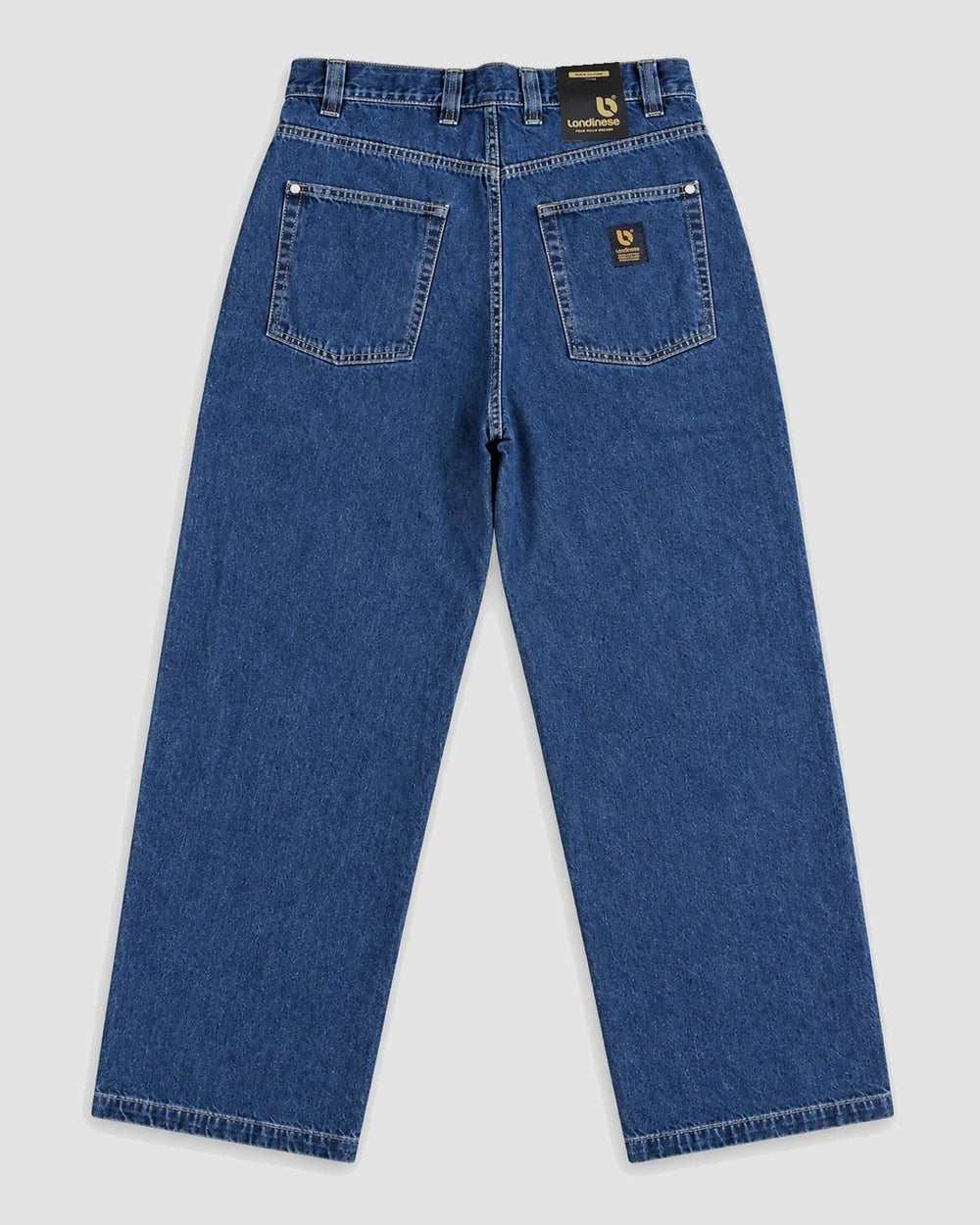 Londinese Manchester, jeans cinque tasche con vestibilità baggy (Denim), vista posteriore