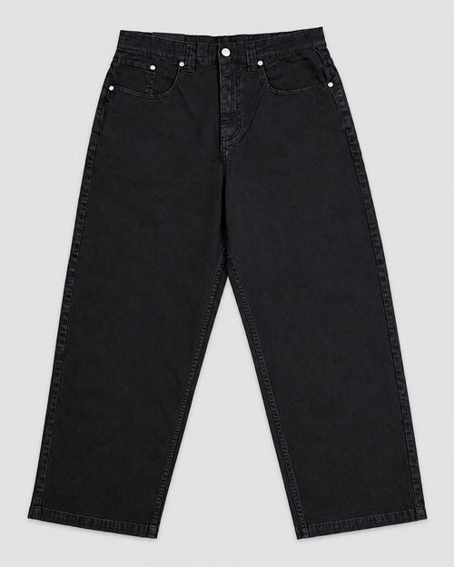 Londinese 5 Pockets, pantalone cinque tasche nero (Black) con vestibilità baggy, vista frontale