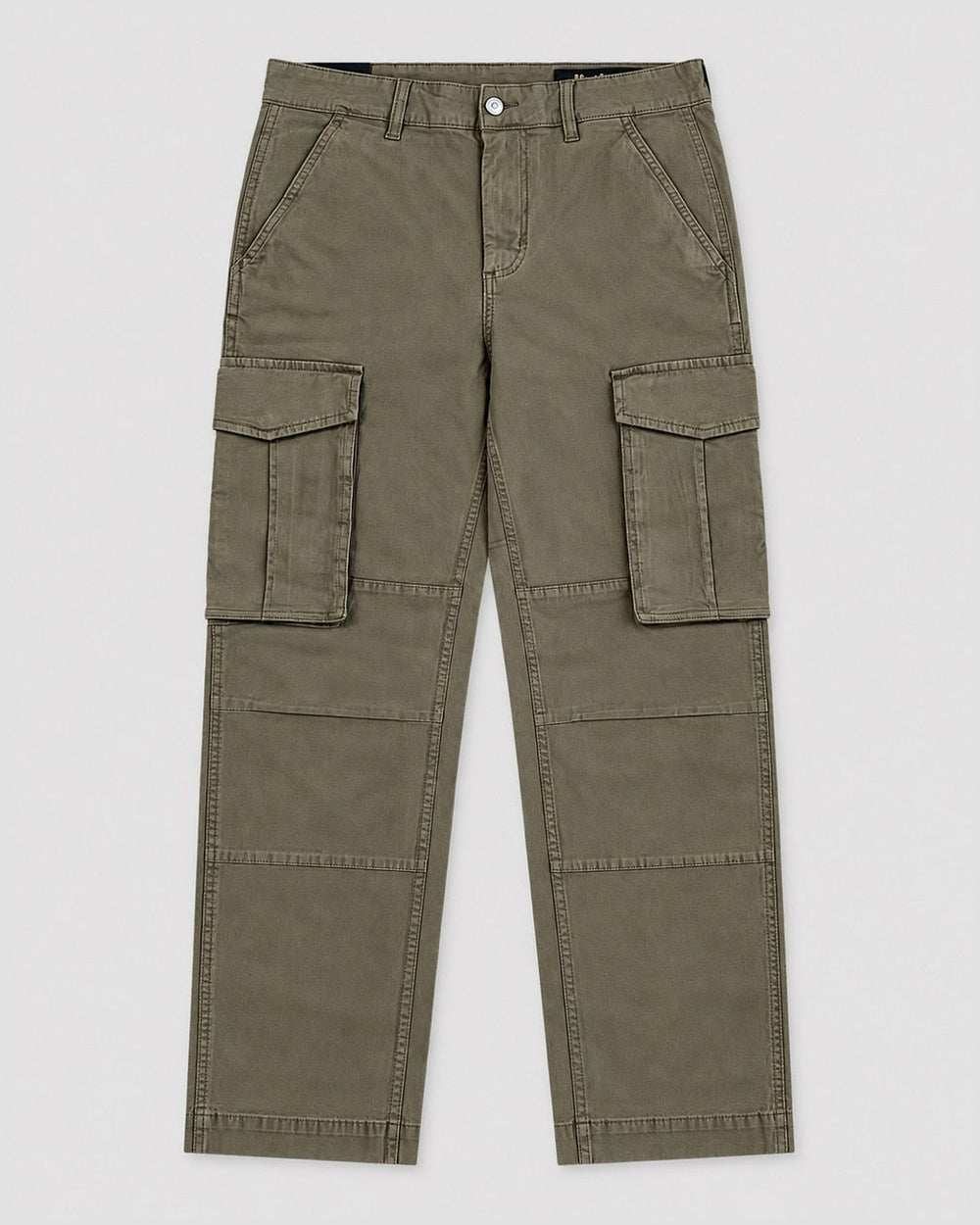 Londinese Aviator Cargo, pantalone cargo verde militare (Army) con tasche laterali ampie, vista frontale