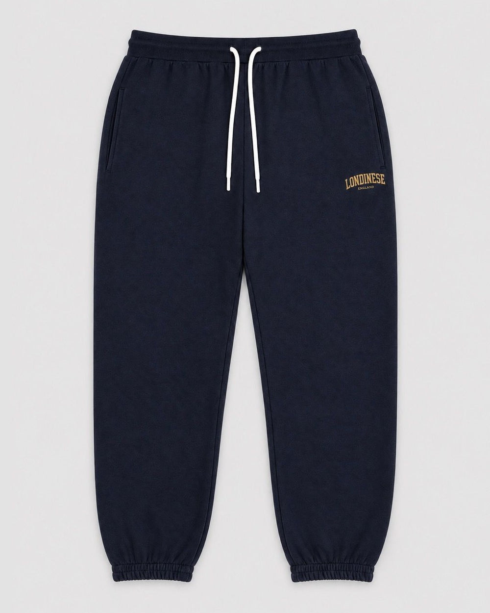 Londinese Chester Pant, pantalone in felpa blu navy (Navy) della linea Chester, vista frontale