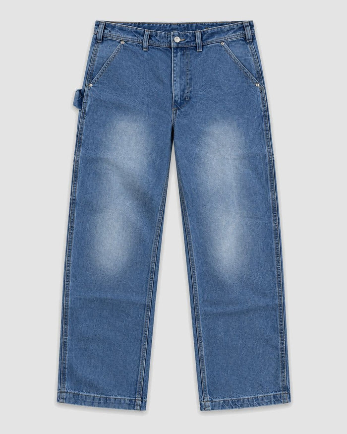Londinese Liverpool, jeans carpenter con denim lavaggio medio, vista frontale