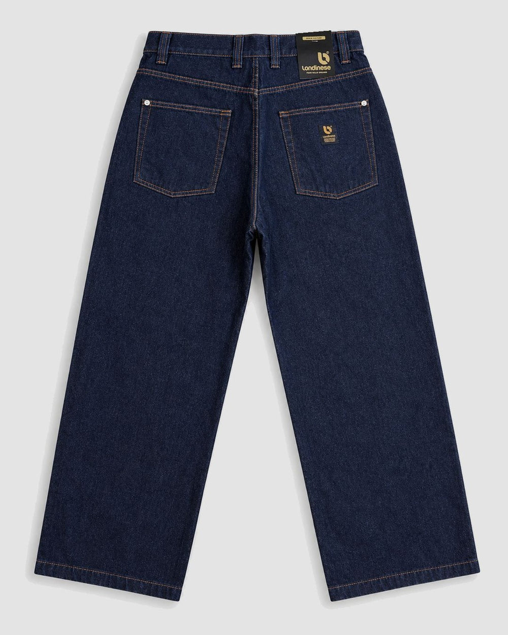 Londinese Manchester, jeans cinque tasche con vestibilità baggy (Denim), vista posteriore