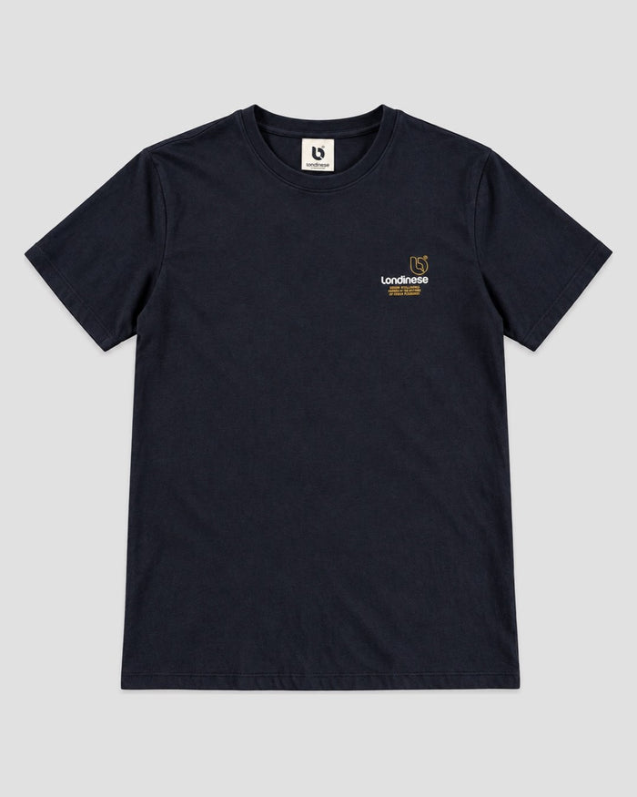 Londinese Vortex Tee, t-shirt nera (Black) con logo piccolo sul petto, fronte